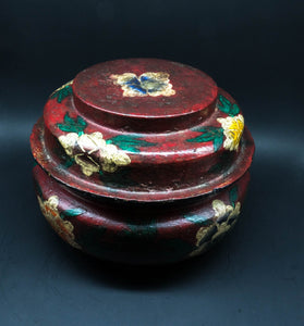 Floral Painted Wooden Box Heirloom Piece. - the ladakh art palace