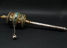 Load image into Gallery viewer, Jade and Silver Prayer Wheel - the ladakh art palace
