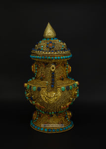 Gold Plated Filigree Teapot - the ladakh art palace