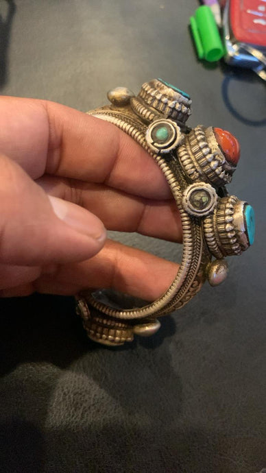 Silve Turquoise Bangle - the ladakh art palace