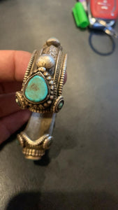 Silve Turquoise Bangle - the ladakh art palace