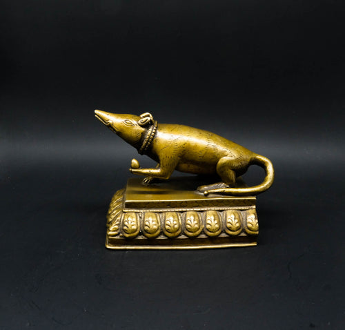 Ganeshji's Mouse In Brass - the ladakh art palace