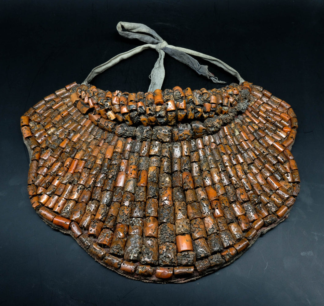 Very Old Coral Necklace Skeypuk From Ladakh - the ladakh art palace