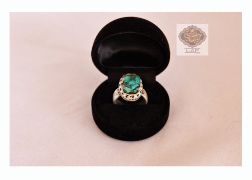 Old Turquoise Silver Ring - the ladakh art palace