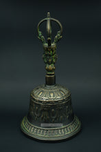 Load image into Gallery viewer, Old brass bell with Buddha face - the ladakh art palace