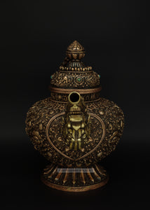 Brass Hand Carved Teapot - the ladakh art palace
